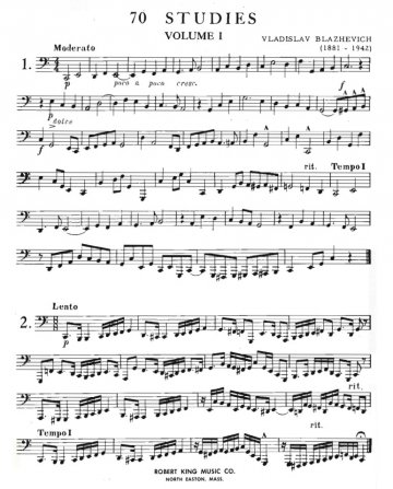 70 Studies for Bb-Tuba Volume 1 - Vladislav Blazhevich