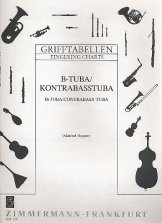Grifftabelle Tuba in B / Kontrabasstuba Zimmermann