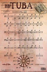 Tuba-Poster mit Grifftabelle und Quintenzirkel